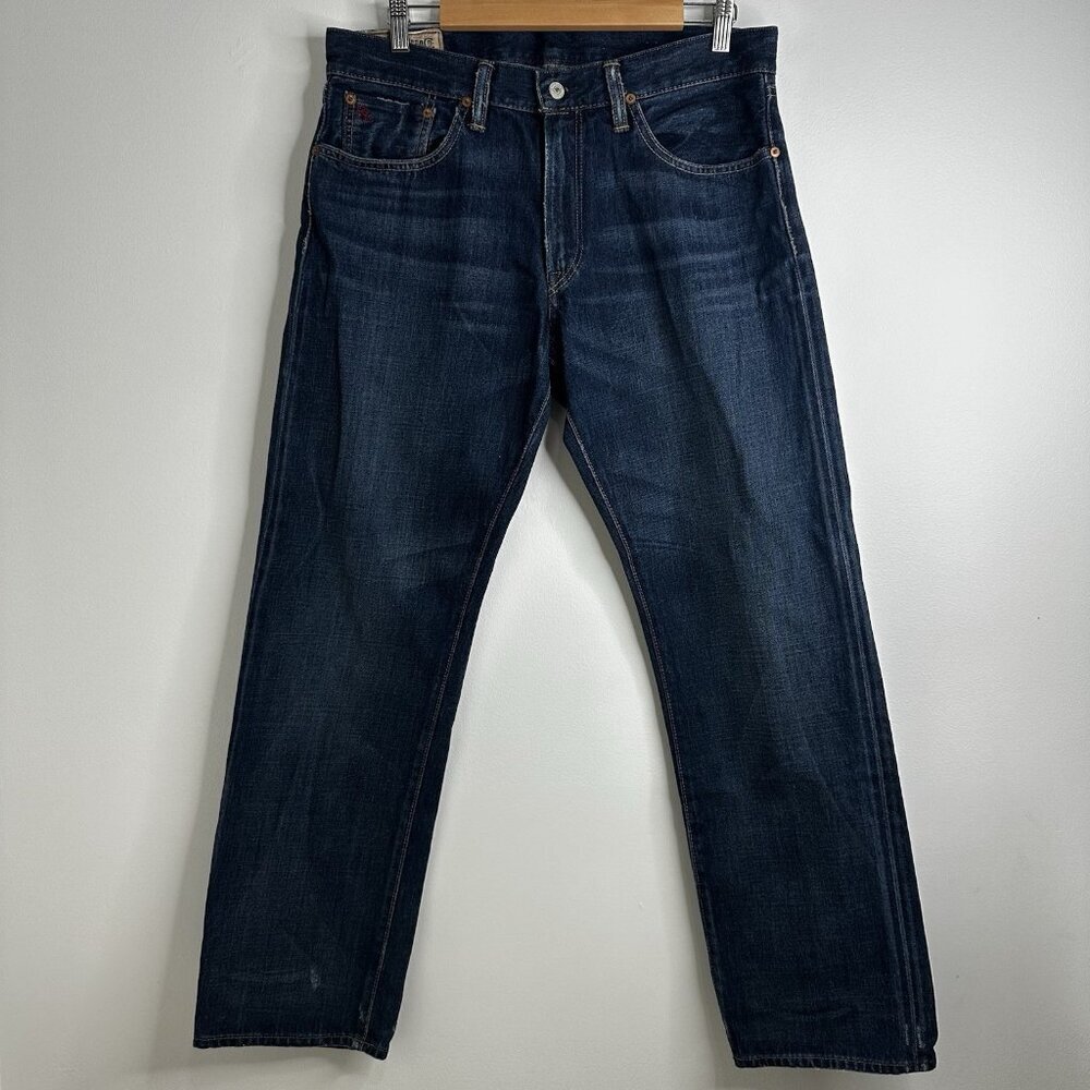 Polo Ralph Lauren Men's Blue Jeans size 32 X 30 Classic Denim‎ Dark Wash Quality